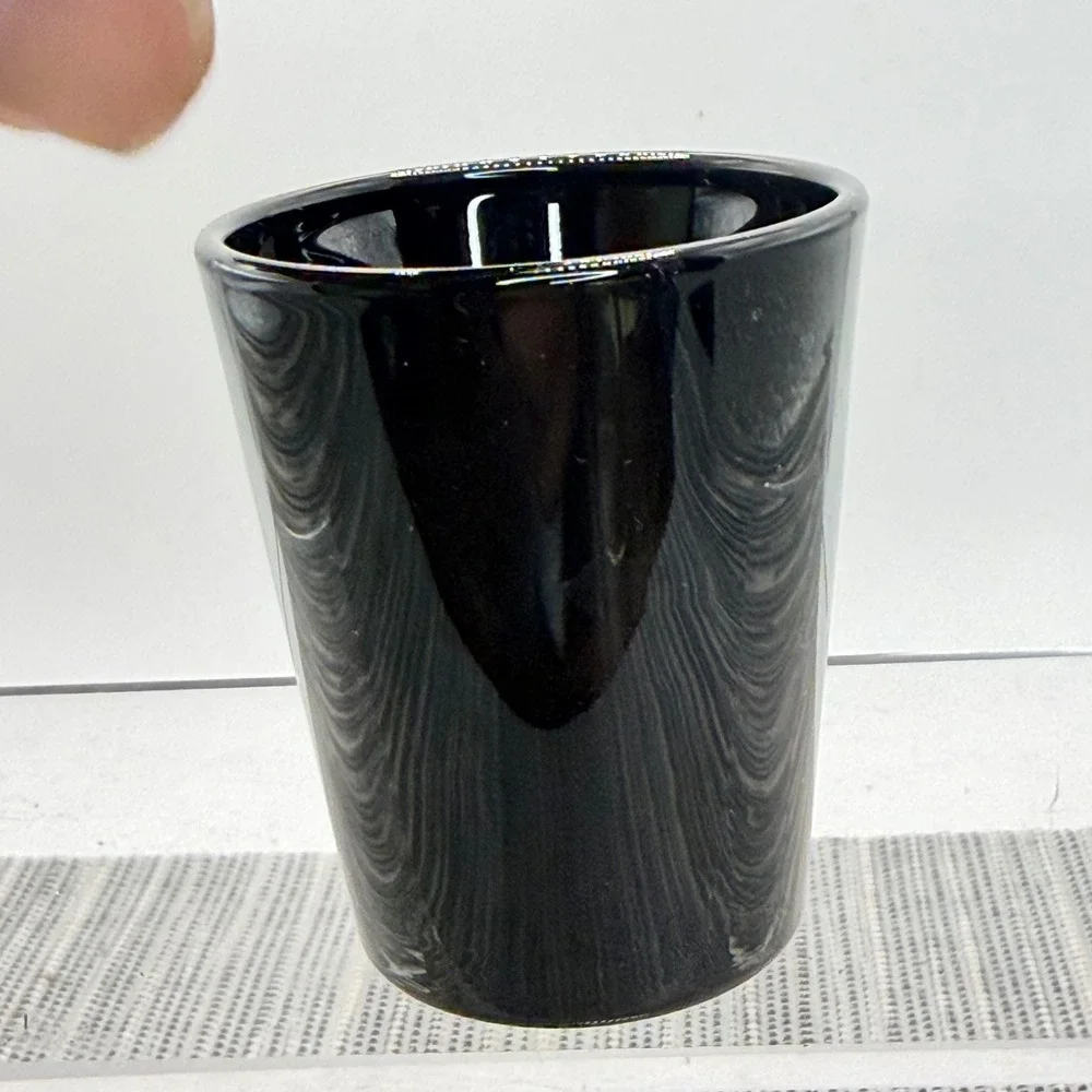 Vintage‎ 1993 Broadway New York Shot Glass Black Ceramic Theater Masks Drama NYC